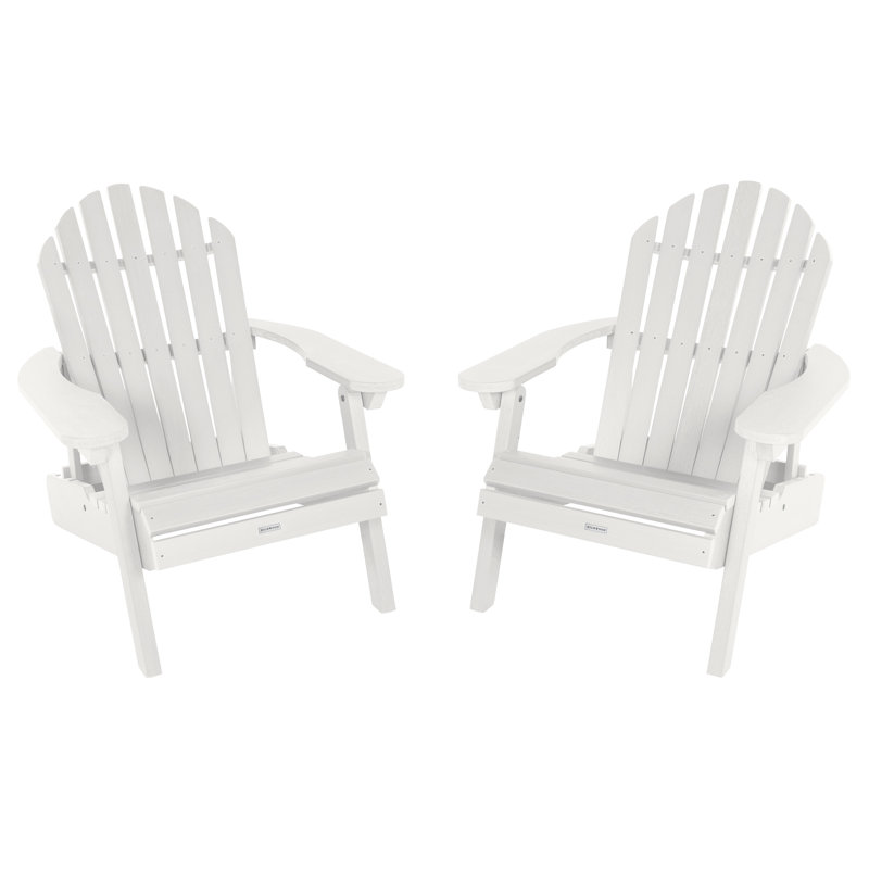 Anette Outdoor Adirondack Set, White