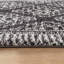 Tapis à poil long géométrique gris anthracite foncé - velours moyen, texture douce, adapté aux enfants-932511614