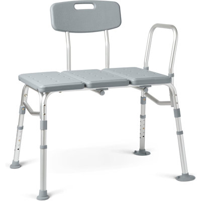 Medline Transfer Bench For Bathtubs And Showers Adjustable Shower Bench And Bath Seat For Seniors And Adults Slip-Resistant Feet Heavy-Duty 400 Lb. We
