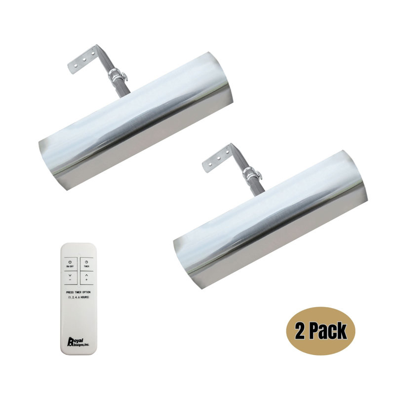 Lampe pour tableau 8,75 po à DEL à intensité variable avec télécommande, Nickel brossé