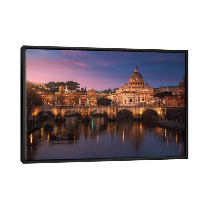 Roma I by Juan Pablo De Miguel - Floater Frame Print on Canvas, Black, 66.04 cm H x 45.72 cm W