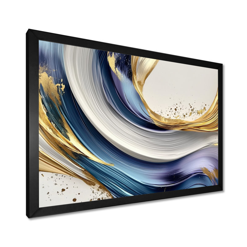 Rasch - Abstract Wall Art, Reproduction encadrée d'une seule photo, H 30 po x l 40 po, Noir, noir, noir, noir