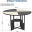 Table de salle à manger 59 "pour 4-6, table de ferme à piédestal-1076434516
