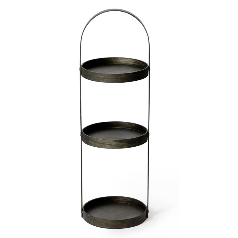 Ayven Freestanding Shower Caddy, Dark Oak