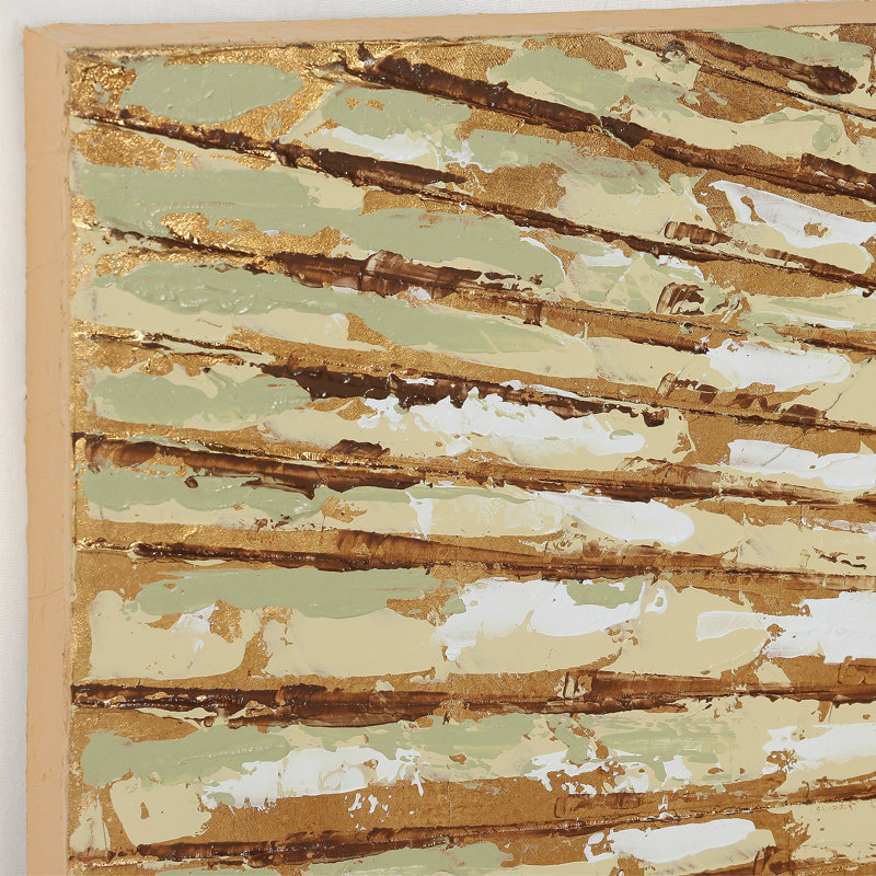 «Sunshine», reproduction d'art texturée sur toile texturée à la main avec feuille d'or par Martin Edwards