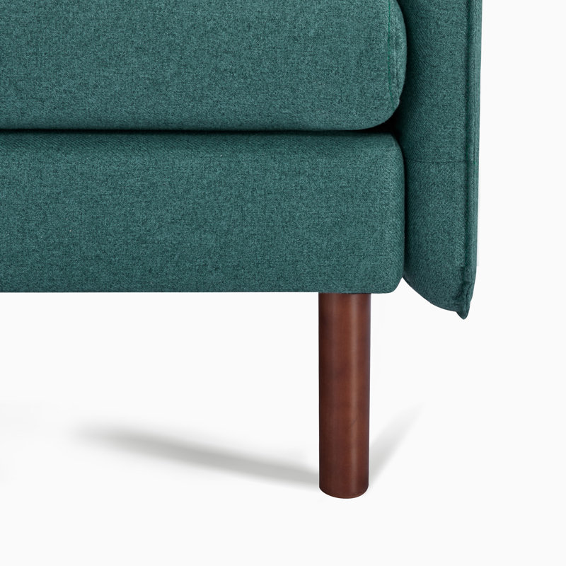 Canapé à accoudoirs carrés 82 po Reachel, Polyester vert