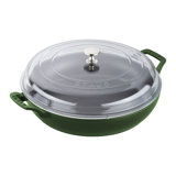 Staub Cast Iron 3.5-Qt Braiser With Glass Lid - Basil