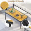  Ensemble de mobilier d'extérieur pour 5 personnes avec coussins en oléfine, ensemble de conversation en métal avec table basse, ensemble de conversation pour patio moderne