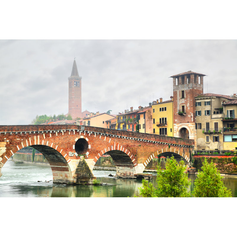 Stone Bridge - Wrapped Canvas Print, 30cm H x 46cm W x 3.8cm D