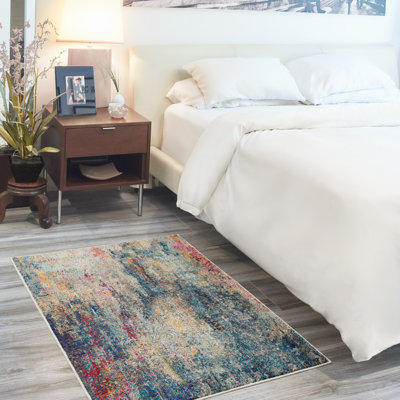 Tapis bleu Armelia
