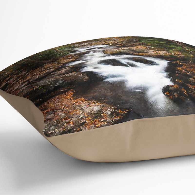 Woodland Stream Cushion with Filling, 55cm H x 55cm W x 20cm D, Stone