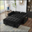 Canapé-lit 4 en 1 avec accoudoirs et poches de rangement, canapé-lit capitonné multifonctionnel avec dossier et coussins réglables, canapé-lit convertible-1595235526