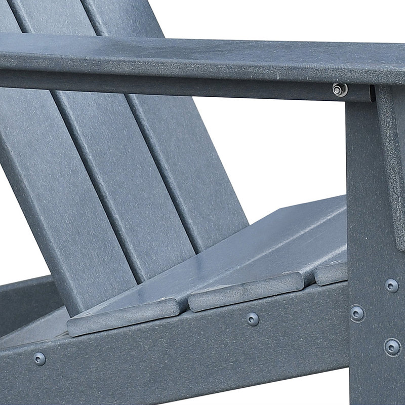 Weather-Resistant Outdoor Adirondack Chair，Gray
