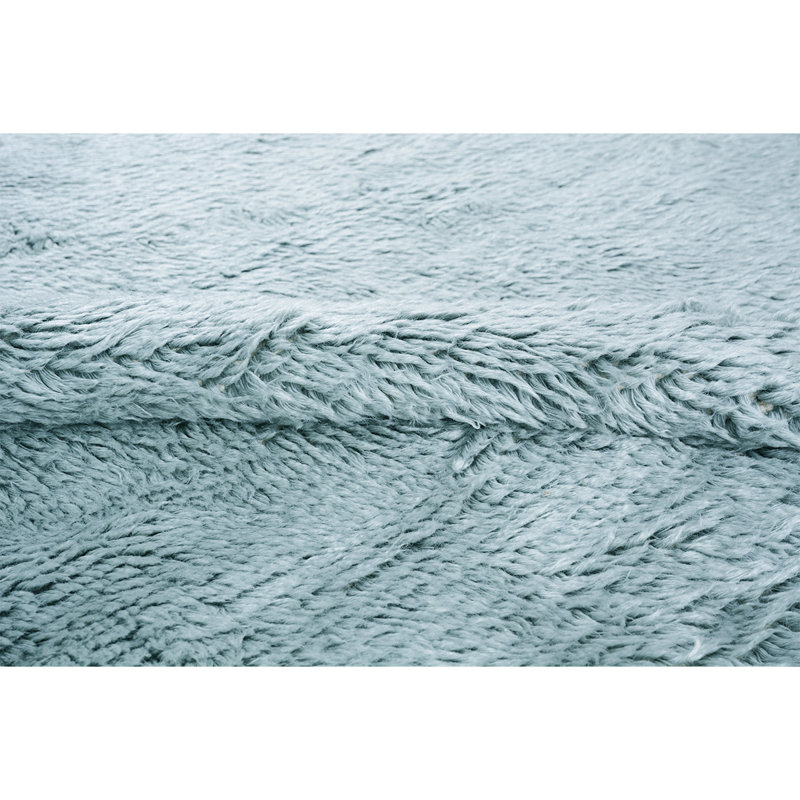 Wool Area Rug in Light Blue, Rectangle 9' x 12'