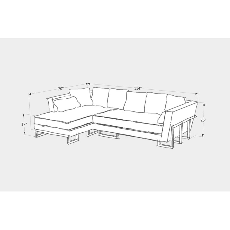 LRG Upholstered L-Shaped Sectional Left Hand Facing, No Trays, Solid Walnut, Eggplant