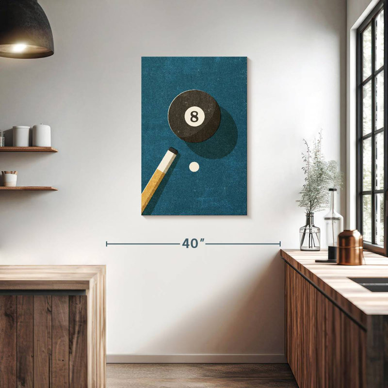 Senne Billiards Ball 8, 36" H x 24" W