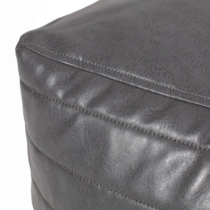 Repose-pieds rectangulaire en similicuir Bambo