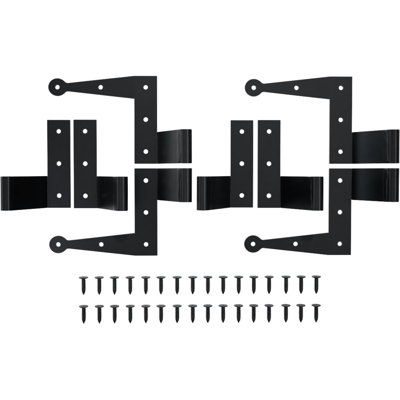 SteelTek L-Hinge with 1 1/2" Offset Shutter Kit, for Heights 60"-80" (Includes 2 Pairs of L-Hinges, 2 Pair of Flat Hinges)
