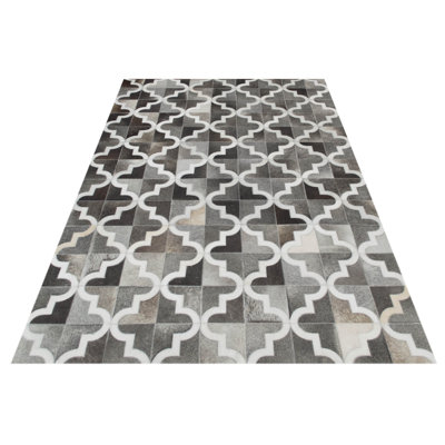Sao Paulo Rectangle Geometric Cowhide Area Rug