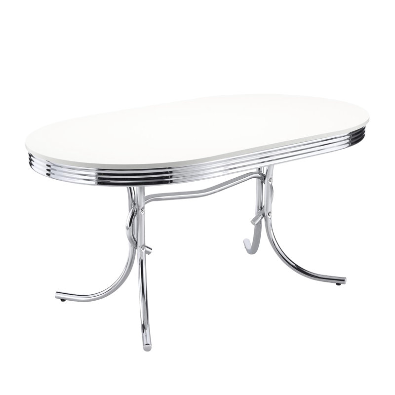 Bureau ovale blanc et idéal pour la salle à manger, table élégante et esthétique