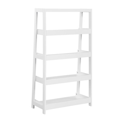 Modern 3-Shelves Bookcase White Finish Toy Storage Unit Display Rack Wooden Furniture 1pc