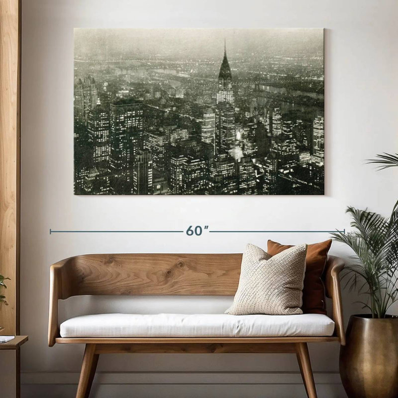 Nicci Stunning Manhattan At Night, 34" H x 51" W