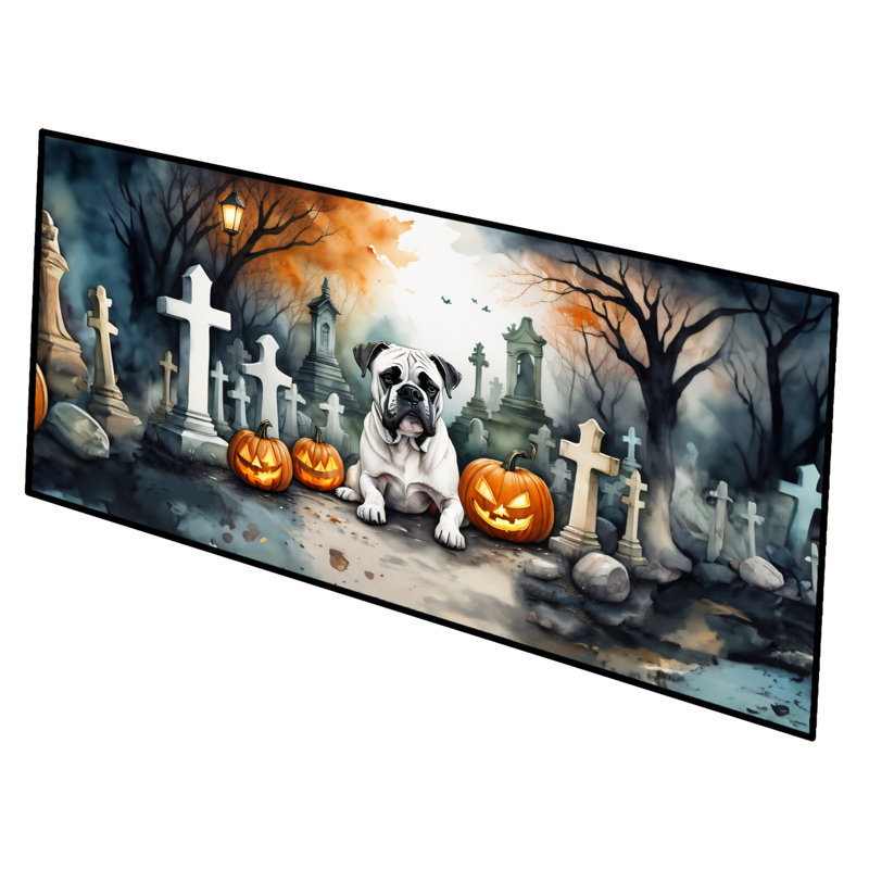 Boxer Spooky Halloween Runner Mat 28x58