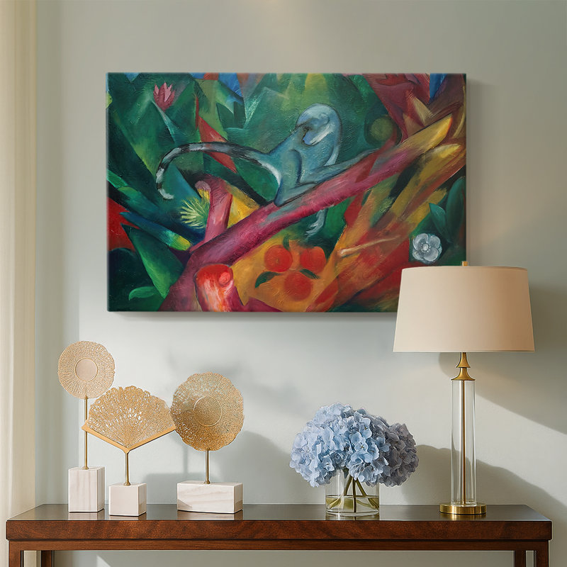 Franz Marc «The Monkey (Das fffchen)», art mural sur toile de qualité musée, 18 x 27