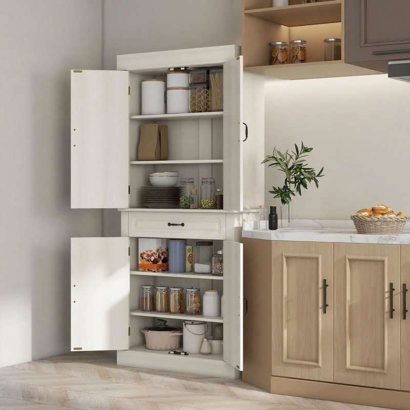 Tangerine 180cm Kitchen Pantry, White