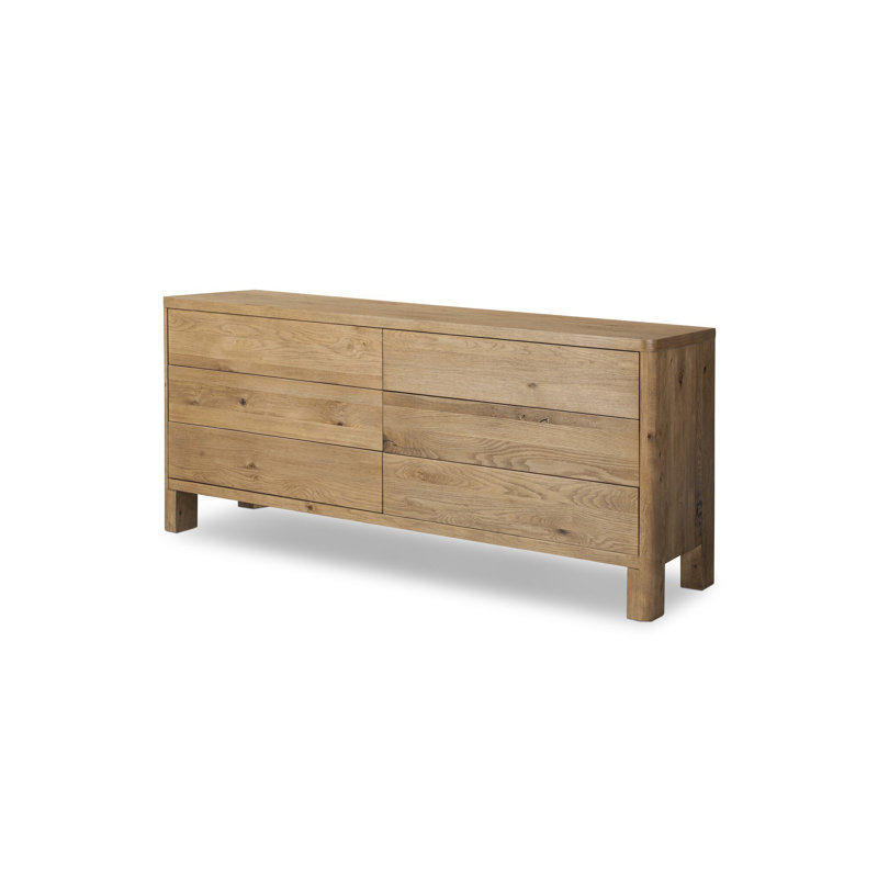 Noeline 6 Drawer Dresser-Worn Oak, Worn Oak