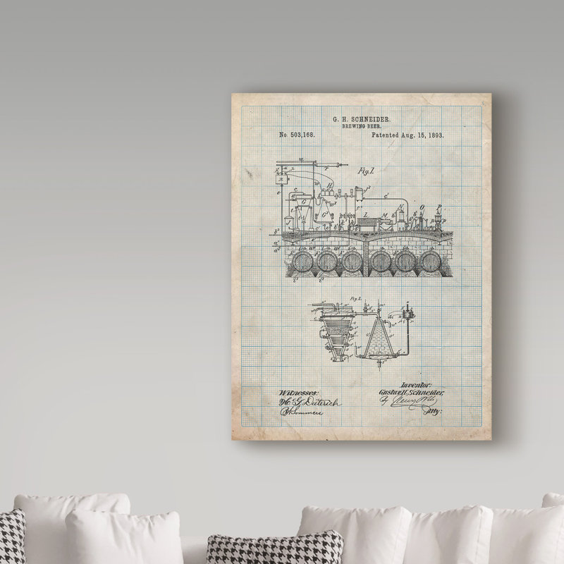 «Beer Brewing Science» par Manilo, reproduction d'art sur toile tendue, H 32 po x l 24 po