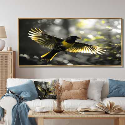 Jaune, noir, rythme de la forêt tropicale, oiseau II