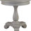 Transitional Antique Round End Table, Living Room Sofa Side Wood Table, Gray