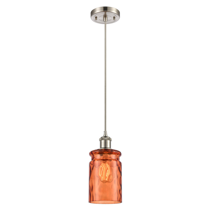Barner 1 - Light Single Pendant, Clear, No Bulb Included, Brushed Satin Nickel