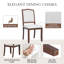  Ensemble de 4 chaises de cuisine Farmhouse, dossier haut, assise en bois massif, cerisier-726247010