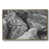 Toile avec cadre flottant or
