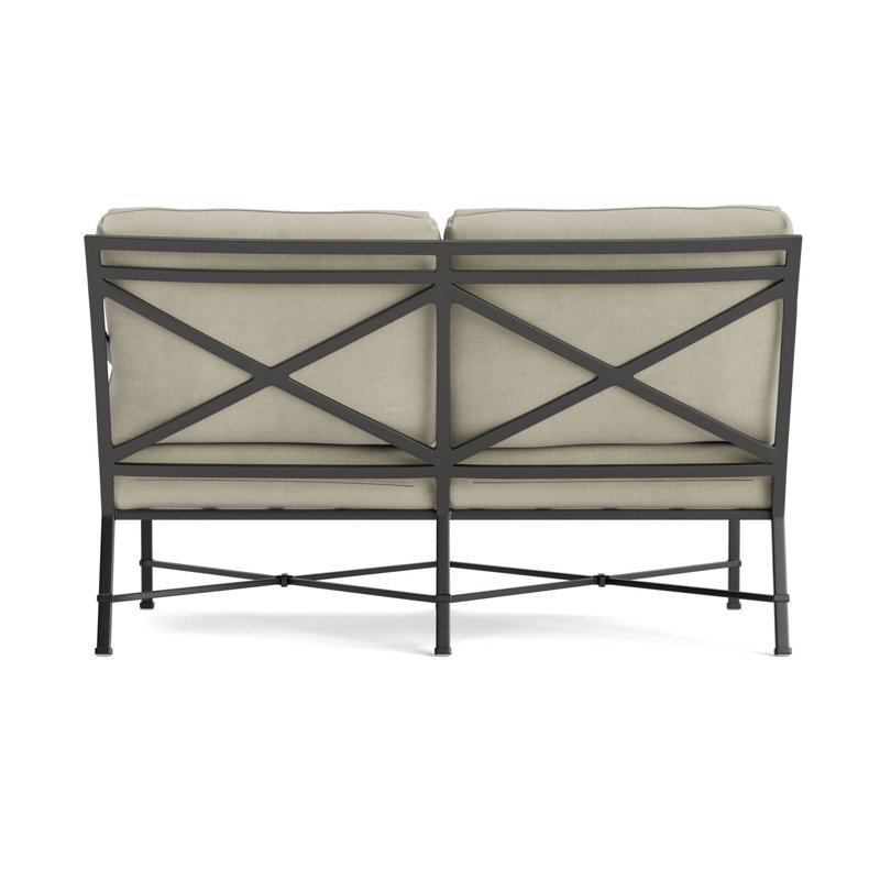 Venetian Outdoor 2 - Seat Loveseat, Textured Pewter, Fusion Dove