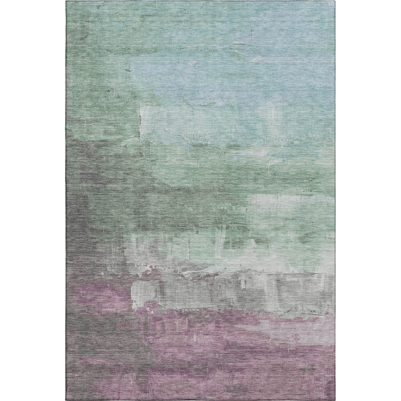 Premium Machine Washable Sykora AMF1473 Abstract Rug, Rectangle 10' x 14'