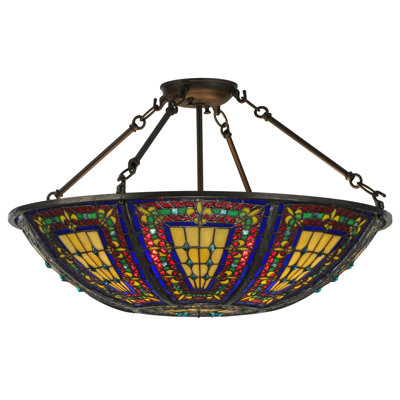 Meyda Tiffany & Stained Glass 4 - Light Semi Flush Mount