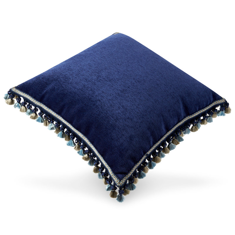 Royalty Trimmed Tassels Throw Pillow