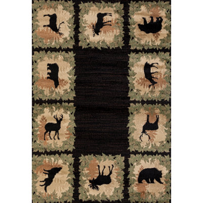 Tapis noir / vert Pippen