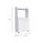 Kitchen Cart Totti, Double Door Cabinet, One Open Shelf, Two Interior Shelves