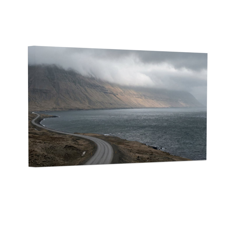 Paysage, nature, route côtière, montagne, nuages, eau, paysage, vue nature, H 20 po x l 30 po
