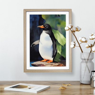 Penguin In Watercolour No.5 - Wall Art
