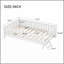 Lit plateforme en bois avec garde-corps, blanc-899563866