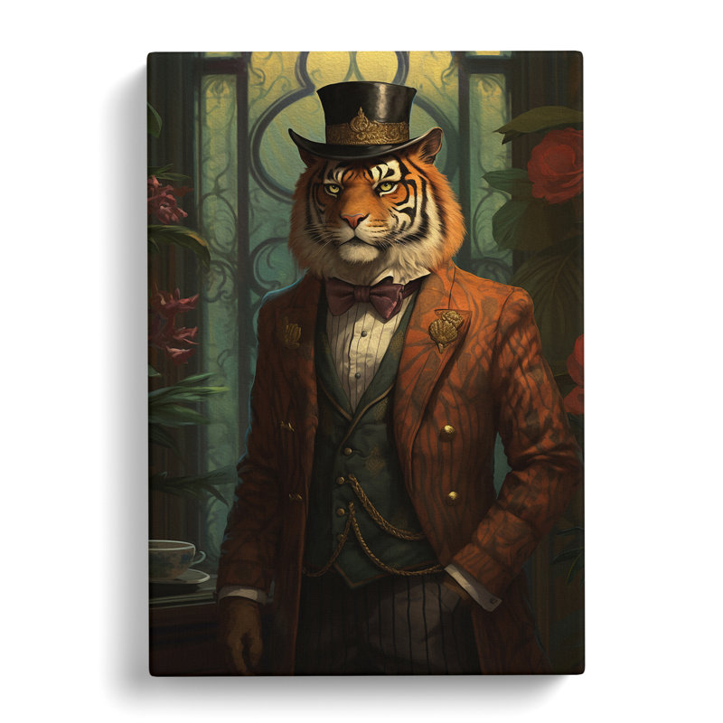 Tiger Victorian - No Frame Print, 76cm H x 50cm W x 3cm D