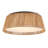 20" 3-light Hand-Woven Rattan Drum Flush Mount