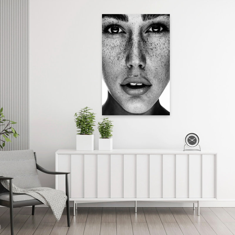 «Freckles Beauty», art mural contemporain abstrait, H 36 po x l 24 po