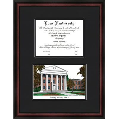 Cadre de diplôme de diplomate mississippi rebels NCAA