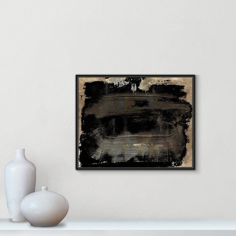 Peinture sphérique Cavide, Toile avec cadre noir, H 23,5 po x l 29,5 po